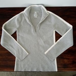 Polo Ralph Lauren 90s y2k Ribbed Mock Neck Quarter Zip Long Sleeve Sweat…